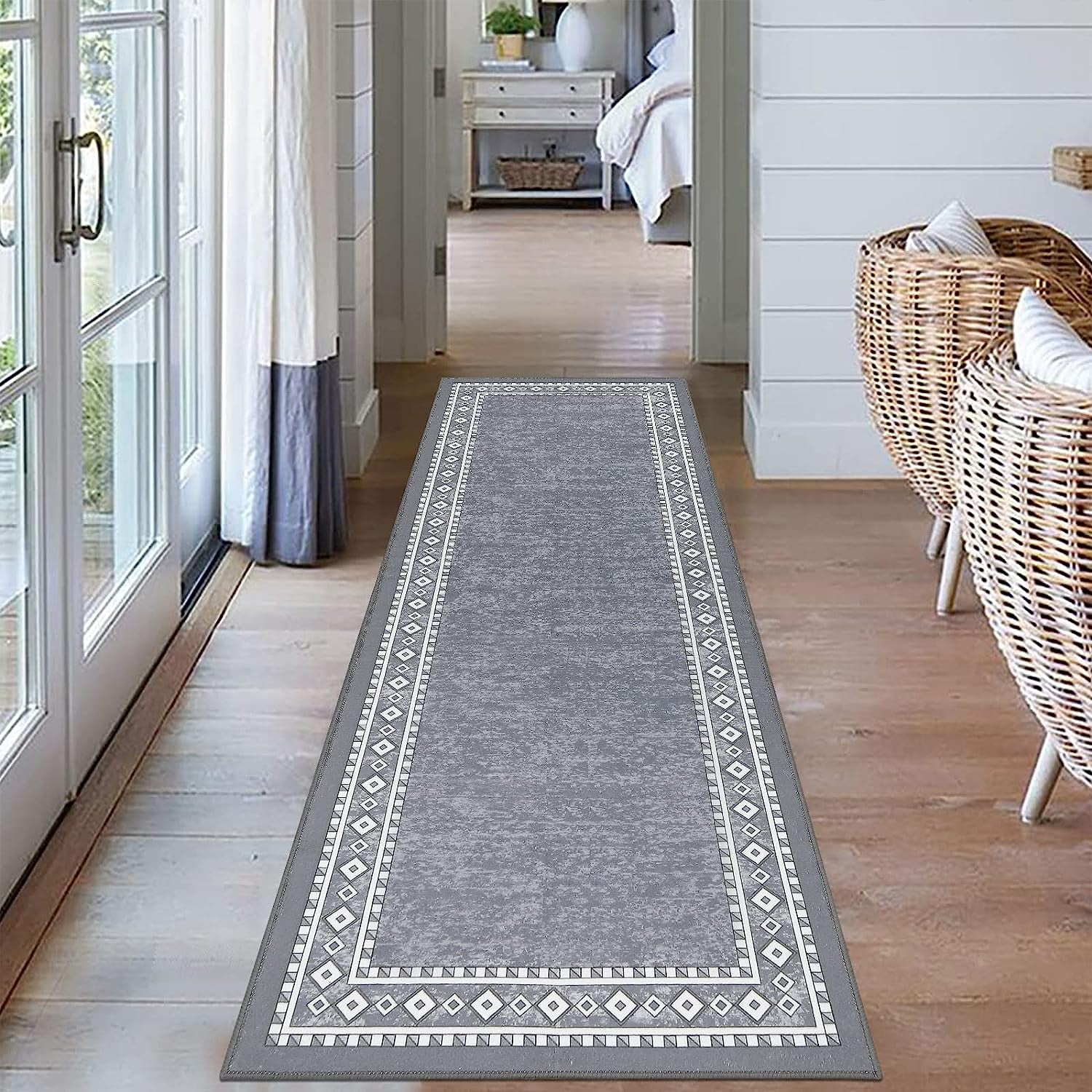 Findosom 2'x6' Boho Runner Rugs Entryway Area Rug, Washable Non