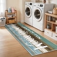 thumbnail image 1 of Findosom 2'x6' Farmhouse Laundry Rug Floor Mat,Non Slip Laundry Room Runner Rug with Rubber Backing Washable Indoor Floor Area Rug for Kitchen Laundry Bathroom Hallway Entryway,Blue, 1 of 6