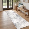 thumbnail image 1 of Findosom 2'x6' Runner Rug for Hallways,Non-Slip Washable Bedside Rug Abstract Low Pile Floor Rug Ultra Soft Distressed Kitchen Runner Carpet for Hallways,Kitchen,Bathroom,Entrance,Grey, 1 of 7