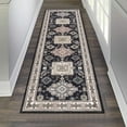 thumbnail image 1 of Findosom 2'x6' Vintage Boho Kitchen Rug Runner for Hallways Machine Washable Non Slip Hallway Runner Rugs 0.6 inch Thickness Medallion Floor Runner Rugs for Entryway Bedroom Laundry Room Black, 1 of 7