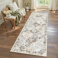thumbnail image 1 of Findosom 2'x6' Vintage Boho Kitchen Rug Runner for Hallways Machine Washable Non Slip Hallway Runner Rugs 0.6 inch Thickness Medallion Floor Runner Rugs for Entryway Bedroom Laundry Room Brown, 1 of 9