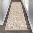 thumbnail image 1 of Findosom 2'x6' Vintage Runner Rug 0.4" Distressed Hallway Runner Rug Non Slip Laundry Runner Rug Decor Rug Washable Runner Rug Kitchen Floor Mat Entryway Rug Runner for Laundry Kitchen Entryway,Beige, 1 of 8