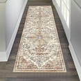 thumbnail image 1 of Findosom 2'x6' Vintage Runner Rug 0.4" Distressed Hallway Rug Non Slip Laundry Runner Rug Decor Rug Washable Runner Rug Kitchen Floor Mat Entryway Rug Runner for Laundry Kitchen Entryway, Beige, 1 of 8