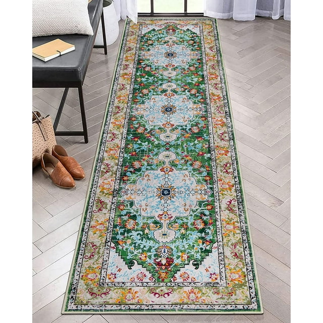 Findosom 2'x8.2' Boho Runner Rug, Soft Shaggy, NonSlip, Washable
