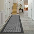 thumbnail image 1 of Findosom 2'x8' Hallway Runner Rug Non Slip Entryway Mat with Rubber Backing Machine Washable Laundry Runner Rug Long Indoor Doormat Entrance Floor Mat Runner for Garage Kitchen Laundry Black, 1 of 9