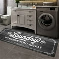 thumbnail image 1 of Findosom 20"x60" Farmhouse Laundry Room Runner Rug,Non Slip Heavy Duty Rubber Backing Washable Runner Rugs for Kitchen Floor Laundry Room Bathroom Hallway Entryway Area Rugs,Dark Gray, 1 of 7