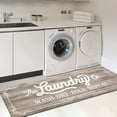 thumbnail image 1 of Findosom 20"x60" Farmhouse Laundry Room Runner Rug,Non Slip Heavy Duty Rubber Backing Washable Runner Rugs for Kitchen Floor Laundry Room Bathroom Hallway Entryway Area Rugs,Brown, 1 of 5