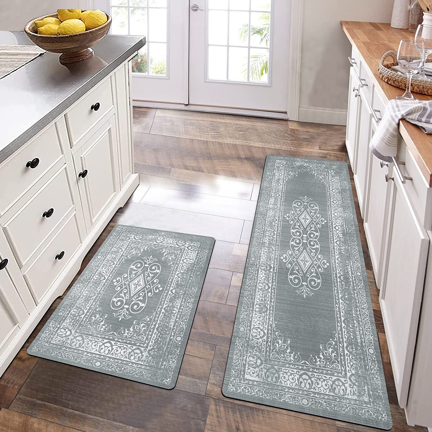 SIXHOME Kitchen Rugs Washable Non Slip Runner Rugs Farmhouse