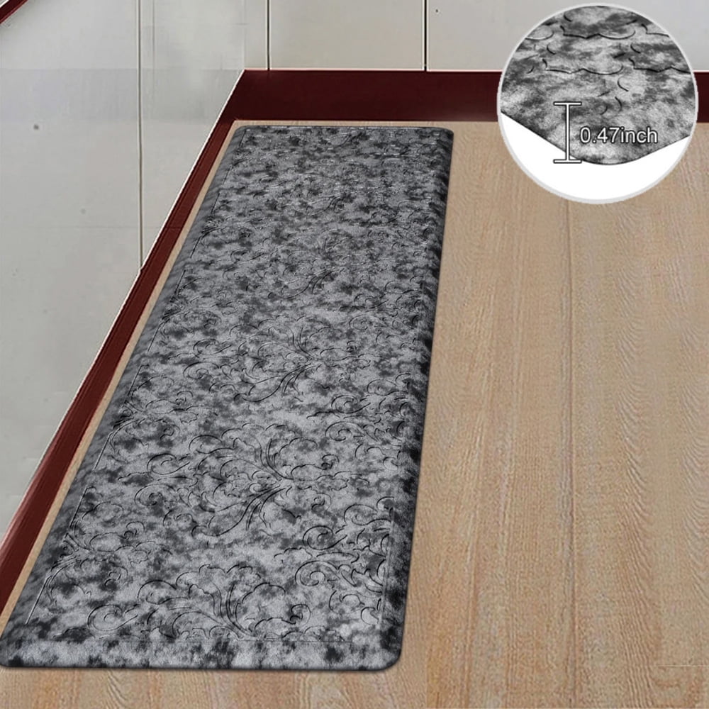 Aucuda Kitchen Runner Rug, 2x8 ft Kitchen Floor Mat Anti  Fatigue Non Slip, Thick Sponge Runner Rugs Floor Cushions, Fluffy Standing  Mats for Kitchen Sink, Extra Long Kitchen Carpet Machine Washable. 