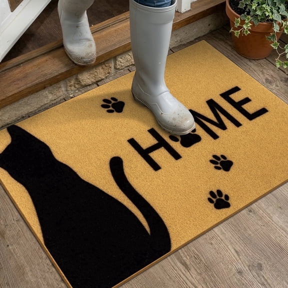 Findosom 24"x36" Door Mat Front Doormat Dirt Trapping Welcome Mat, Indoor Outdoor Washable Entrance Mat Stain Resistant Natural Low Profile Entry Rug for Porch Patio Kitchen Backdoor Home Decor