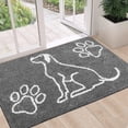 thumbnail image 1 of Findosom 32"x48" Front Door Mat Welcome Mats for Entryway,All-Weather Heavy Duty Resist Dirt Doormat, Absorbent Low Profile Porch Patio Entrance Mat, Washable Non Slip Outside Mat, Gray, 1 of 6