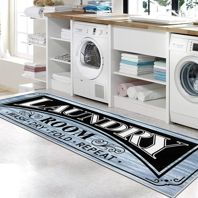 Findosom Farmhouse 24"x71" Non Slip Machine Washable Runner Rug for
