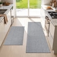 thumbnail image 1 of Findosom 2pc Kitchen Rug Set,Non-Slip Washable Kitchen Rug and Mat Stain Resistant Low Pile Durable Kitchen Mats For Sink,Hallway,Entryway 20"x32"+20"x59" Gray, 1 of 9