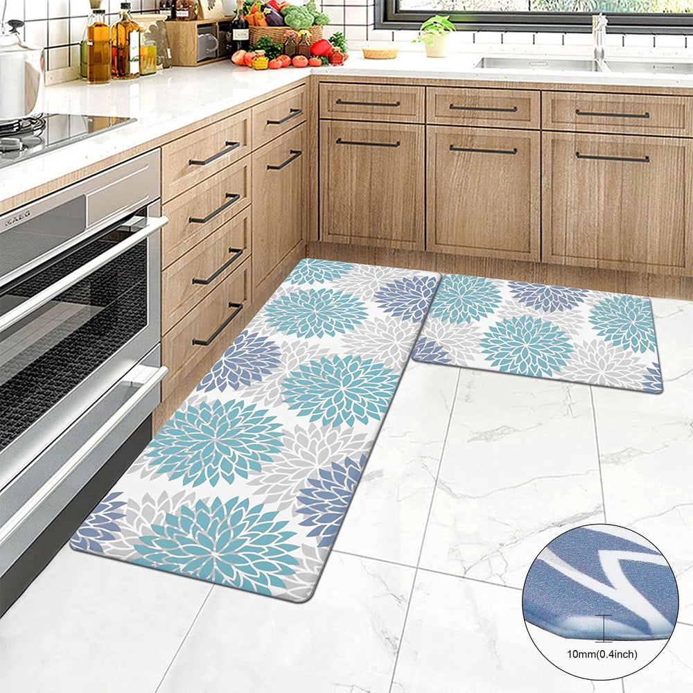 Oakeep Kitchen Mat Anti Fatigue Cushioned Mats for Floor Runner Rug Padded  Kitchen Mats for Standing, 17x59, Grey