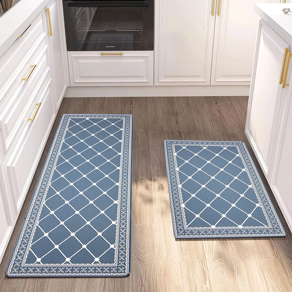 Findosom 2pcs Anti Fatigue Kitchen Rug Set 10mm Thick Cushioned Kitchen