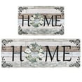 thumbnail image 1 of Findosom 2pcs Anti Fatigue Kitchen Rug Set,18"x30"+18"x47" Waterproof Non Slip Kitchen Runner Rug,0.4" Thick Cushioned Kitchen Floor Mats,Ergonomic Standing Mats Back Pain Relief Laundry Foam Rug, 1 of 9