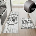thumbnail image 1 of Findosom 2pcs Anti Fatigue Kitchen Rug Set,18"x30"+18"x47" Waterproof Non Slip Kitchen Runner Rug,0.4" Thick Cushioned Kitchen Floor Mats,Ergonomic Standing Mats Back Pain Relief Laundry Foam Rug, 1 of 8