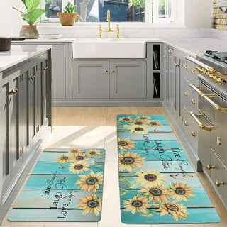 Sofihas 2 Piece Kitchen Rug Sets 59in x 24in x 35in x 24in Kitchen Floor Mats 100% Shag Polypropylene Farmhouse Washable Kitchen Rugs and Mats with