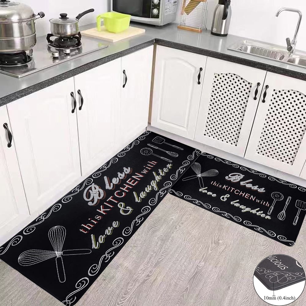 Findosom 2pcs Anti Fatigue Kitchen Runner Rug Non Slip Kitchen Rug and