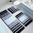 thumbnail image 1 of Findosom Bathroom Rugs Set of 3,Absorbent Non-Slip Machine Washable Bath Rugs, Microfiber Quick Dry Bath Mats for Bathroom Floor Tub Shower Bedroom Kitchen,20"x32"+20"x59"+U Shape 20"x24" Navy, 1 of 8