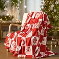 thumbnail image 1 of Findosom Christmas Flannel Blanket Throw,50"x60" Reversible Winter Holiday Fleece Throw Warm Cozy Christmas Blanket Plaid Flannel Blankets for Couch Sofa Bed, 1 of 8