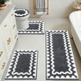 thumbnail image 1 of Findosom 4-Piece Bathroom Rugs Set,Non Slip Absorbent Bath Mat,Machine Washable Microfiber Quick Dry Bath Rug for Bathroom Bedroom Kitchen Shower Tub,Gray, 1 of 7