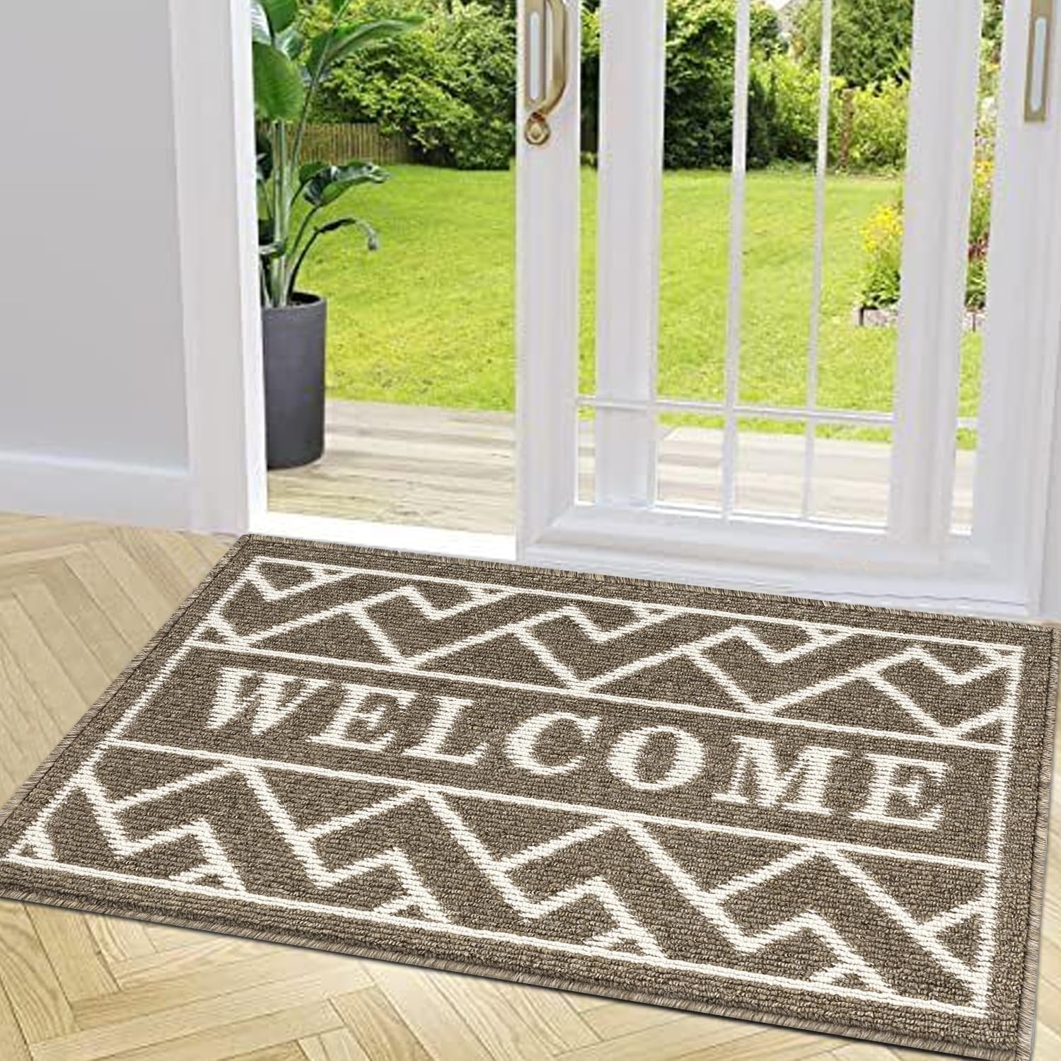Findosom 36"x24" Entrance Mat Doormat NonSlip Door Mat Absorbent Washable Doormat Low