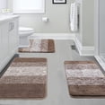 thumbnail image 1 of Findosom 3pcs Bathroom Rugs Set with U-Shaped Mat, Non Slip, Quick Drying, Ultra Soft and Water Absorbent Bath Rug Mat Carpet Machine Washable 18"x26"+20"x32"+U Shape 20"x24" Brown, 1 of 8