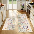 thumbnail image 1 of Findosom Floral Non-Slip Kitchen Rugs Set of 2,Washable Kitchen Mat Farmhouse Kitchen Floor Mats Runner for Home Sink Entrance Laundry Hallway,20"x32"+20"x47" Beige, 1 of 8