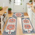thumbnail image 1 of Findosom 3pcs Boho Kitchen Rug Sets Bohemian Kitchen Rugs and Mats Non Skid Kitchen Mats for Floor Washable Kitchen Floor Mat Runner Rugs for Hallway Kitchen Holiday Decor 20"x32"+20"x48"+20"x59" Red, 1 of 9