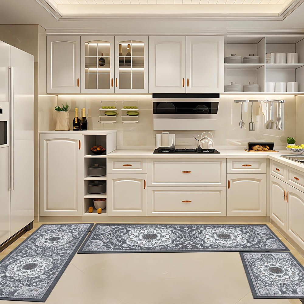 Findosom 3pcs Boho Kitchen Rug Sets Bohemian Kitchen Rugs and Mats Non