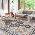 thumbnail image 1 of Findosom 8'x10' Vintage Area Rug for Living Room, Machine Washable Rugs Non Slip Distressed Indoor Rug,Large Retro Area Rug Floor Carpet for Bedroom Dining Room Entryway Office Decor,Blue, 1 of 9