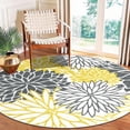 thumbnail image 1 of Findosom 4'x4'Round Area Rug,Non Slip Washable Round Rug Boho Area Rug for Living Room,Bedroom,Home Decor,Office,Dining Room,Yellow, 1 of 9