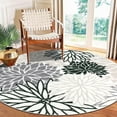 thumbnail image 1 of Findosom 4' Modern Floral Round Rug Bohemian Area Rug Non Slip Boho Round Rug for Dining Room Table Washable Round Bedroom Carpet for Entryway Living Room Office GameroomGray, 1 of 9