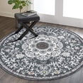 thumbnail image 1 of Findosom 4'x4'Round Area Rug,Non Slip Washable Round Rug Boho Area Rug for Living Room,Bedroom,Home Decor,Office,Dining Room,Gray, 1 of 9