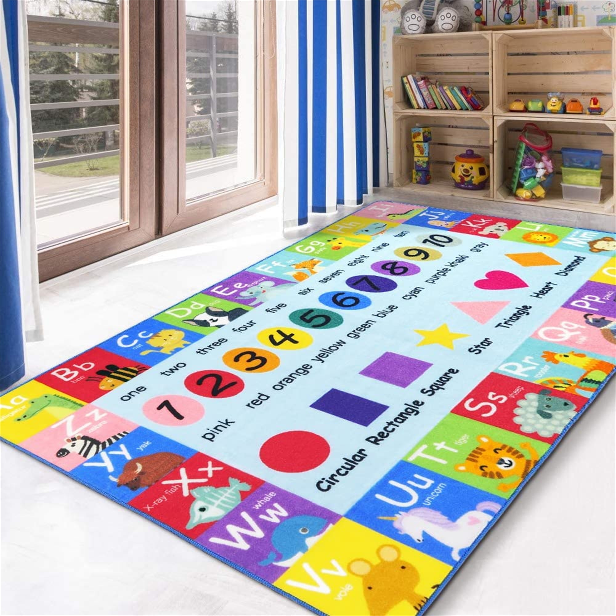 WORLD Map Rug, Boys Bedroom Small 36x24 Rug, Large 4x6 Kids Bedroom Carpets  Rug Bedroom Kids Baby Play Crawling Mat Memory Foam Rugs 