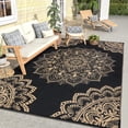 thumbnail image 1 of Findosom 5'x8' Outdoor Rug Large Patios Rug RV Outdoor Rug Waterproof Foldable Portable Camping Rugs Reversible Plastic Straw Rug Outdoor Area Rug for Camping, RV, Balcony, Patio, Picnic, Beach Black, 1 of 7