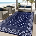 thumbnail image 1 of Findosom 6'x9' Blue Large Outdoor Rug Outdoor Mat RV Outdoor Rug Reversible Plastic Straw Area Rug Mat Camping Rugs Waterproof Floor Mat and Rug for RV,Patio,Backyard,Deck,Picnic,Beach,Trailer, 1 of 6