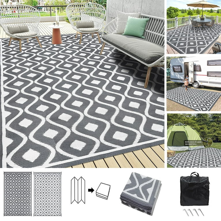 Reversible Mats, Outdoor Patio Rugs, Plastic Straw Rug, Modern