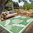 thumbnail image 1 of Findosom 6'x9' Outdoor Rug Patios Rug Waterproof RV Outdoor Rug Camping Rugs Reversible Plastic Straw Rug Large Outdoor Mat Outdoor Area Rug for Camping,Balcony Apartment,Patio,Picnic,Beach Green, 1 of 13