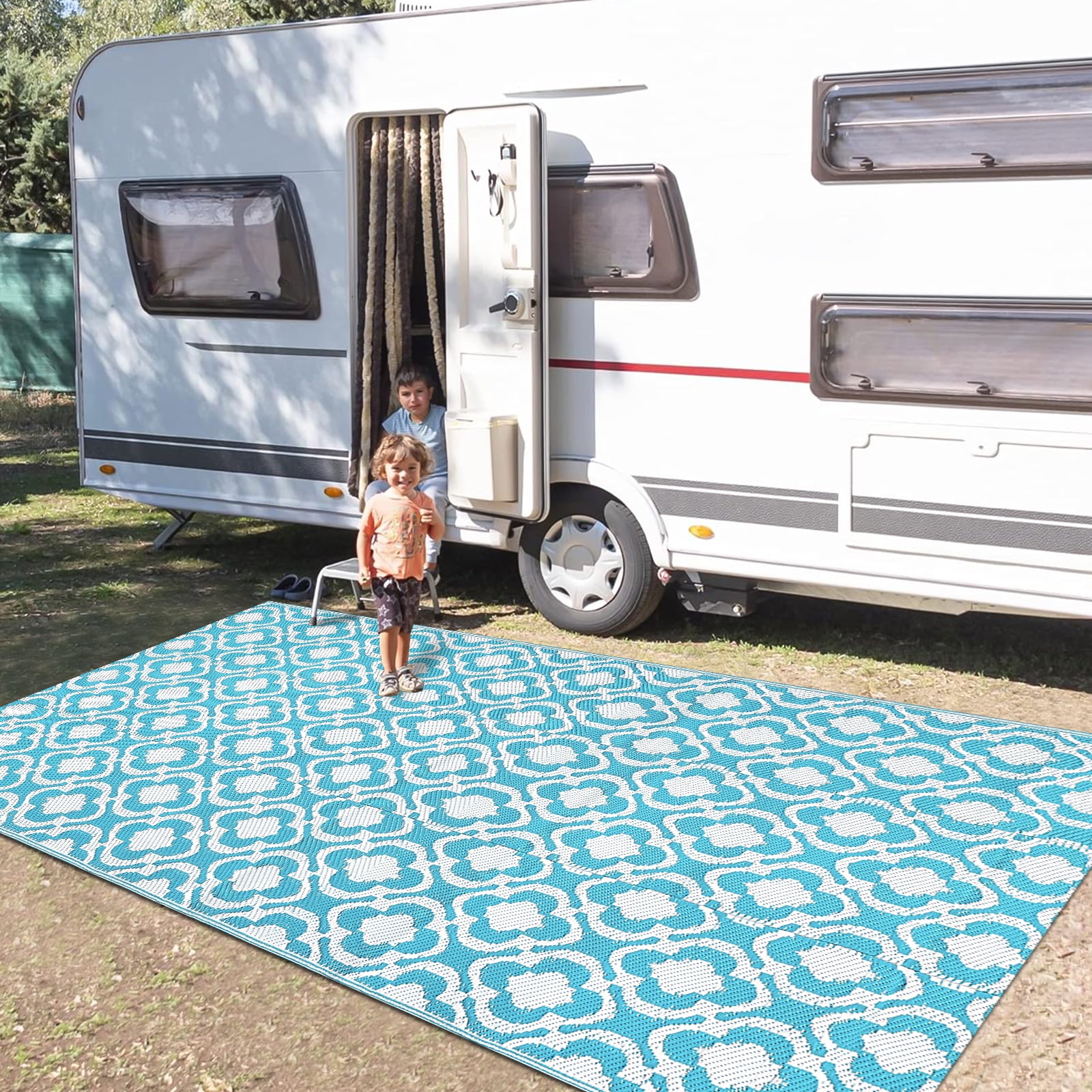 Findosom 6'x9' RV Outdoor Rug Large Outdoor Rug Patios Rug Camping Rugs
