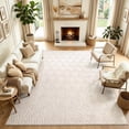 thumbnail image 1 of Findosom 8'x10' Soft Cozy Fluffy Wave Rugs Non Slip Washable Modern Geometric Area Rug High Low Pile Stain Resistant Contemporary Carpet for Living Room Bedroom Dining Room, 1 of 8