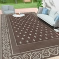 thumbnail image 1 of Findosom 9'x12' Brown Large Outdoor Rug Outdoor Mat RV Outdoor Rug Reversible Plastic Straw Area Rug Mat Camping Rugs Waterproof Floor Mat and Rug for RV,Patio,Backyard,Deck,Picnic,Beach,Trailer, 1 of 7