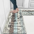 thumbnail image 1 of Findosom Anti Fatigue Kitchen Rug Mats Set of 2 Kitchen Runner Rug Waterproof Non-Slip 0.4" Thickness Comfort Standing Mat 18"x30"+18"x47" Wood, 1 of 9