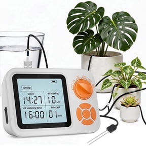 MJIAexp Automatic Drip Irrigation Kit with Smart Humidity Detection and Programmable Water Timer, Auto Plant Waterer Plant Watering Devices Indoor Self Watering System for 15 Potted Plant