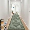 thumbnail image 1 of Findosom 2'x10' Runner Rugs for Hallway Machine Washable Runners Rug,Vintage Runner Rug Non Slip Kitchen Runner Rug Medallion Carpet Runner for Bedroom Laundry Entrance,Green, 1 of 11