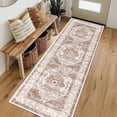 thumbnail image 1 of Findosom 2'x6' Runner Rugs for Hallway Machine Washable Runners Rug,Vintage Runner Rug Non Slip Kitchen Runner Rug Medallion Carpet Runner for Bedroom Laundry Entrance,Orange, 1 of 7