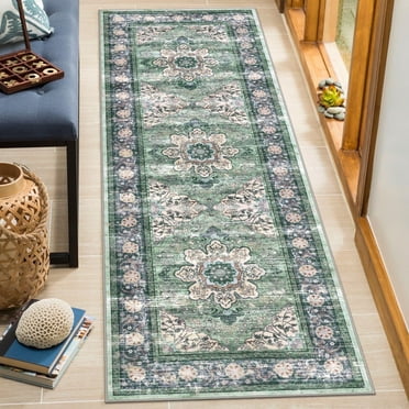 Findosom 2'x6' Runner Rugs for Hallway Machine Washable Runners Rug,Vintage Runner Rug Non Slip Kitchen Runner Rug Medallion Carpet Runner for Bedroom Laundry Entrance,Blue