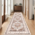 thumbnail image 1 of Findosom 2'x8' Runner Rugs for Hallway Machine Washable Runners Rug,Vintage Runner Rug Non Slip Kitchen Runner Rug Medallion Carpet Runner for Bedroom Laundry Entrance,Orange, 1 of 7