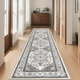 thumbnail image 1 of Findosom 2'x8' Runner Rugs for Hallway Machine Washable Runners Rug,Vintage Runner Rug Non Slip Kitchen Runner Rug Medallion Carpet Runner for Bedroom Laundry Entrance,Gray, 1 of 7